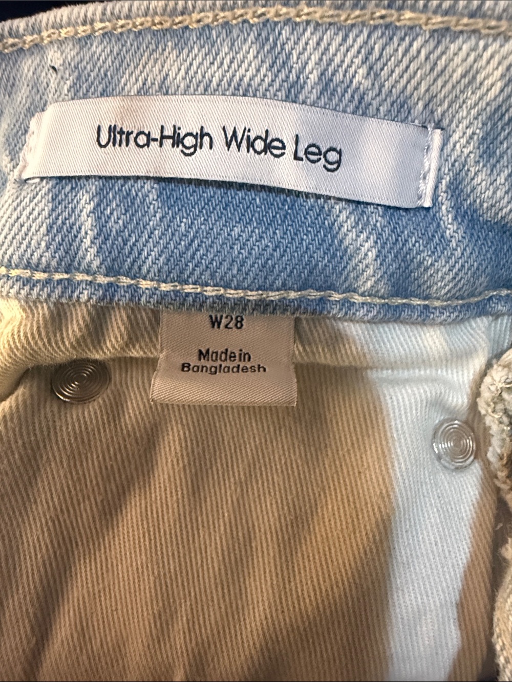 Calvin Klein Light Blue Wide-Leg Jeans - Picture 8 of 8